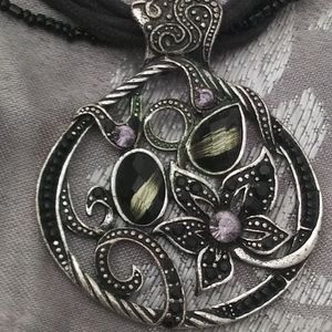Handmade Pewter and Crystal Pendant